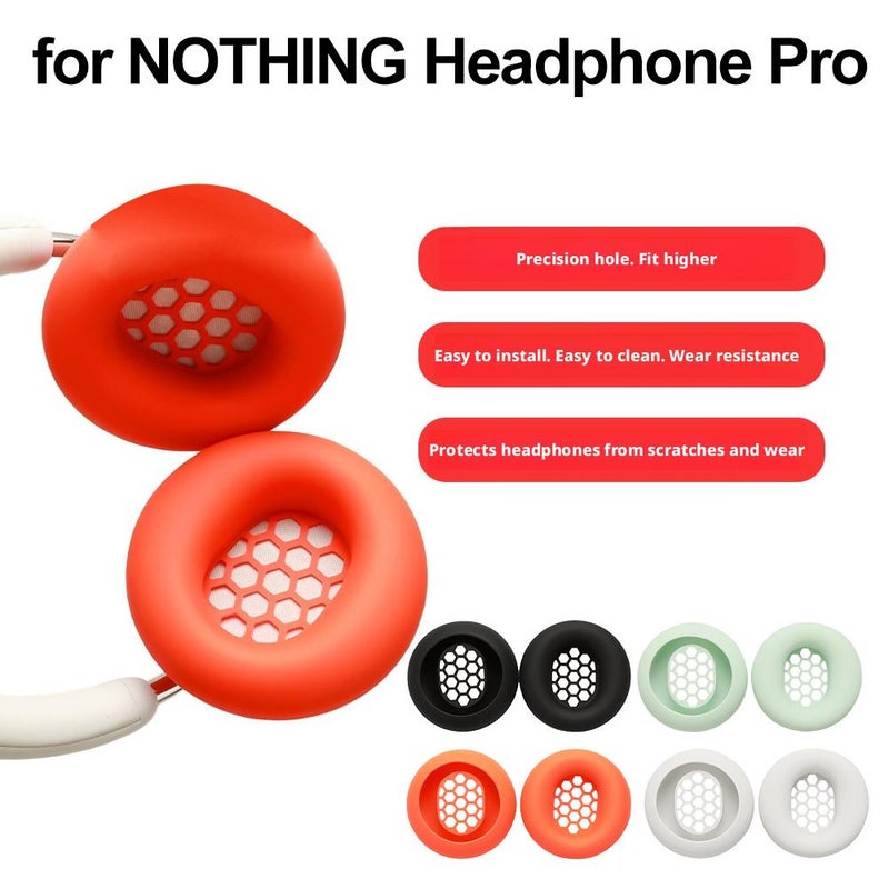 for CMF by NOTHING Headphone Pro Protective Case, 2pcs Soft Silicone Shell Case for CMF by NOTHING Headphone Pro (white) - Image 2